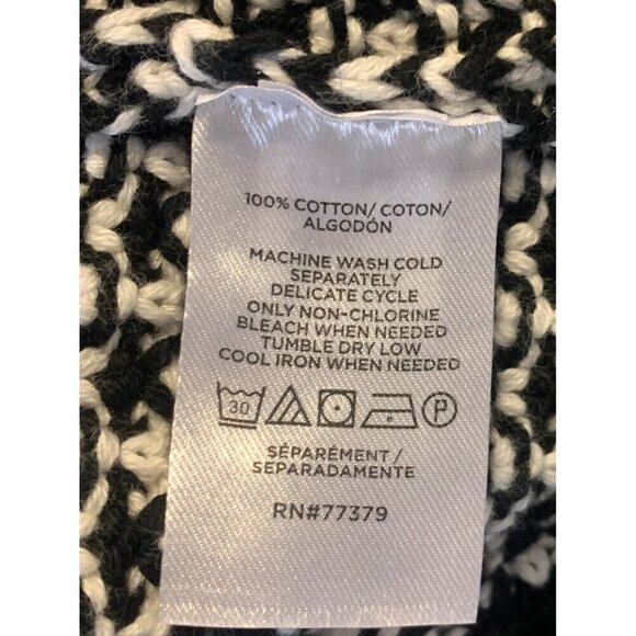 Ann Taylor Womens Knit Sweater Vest Black White Sleeveless Medium V-Neck NWT New - Picture 10 of 10